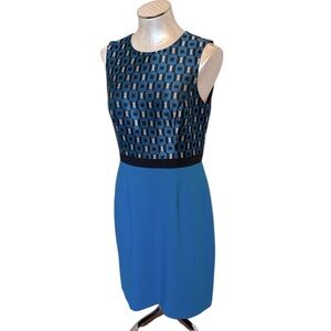 Shoshanna Women’s Sheath Sleeveless Dress Jacquard Size 8